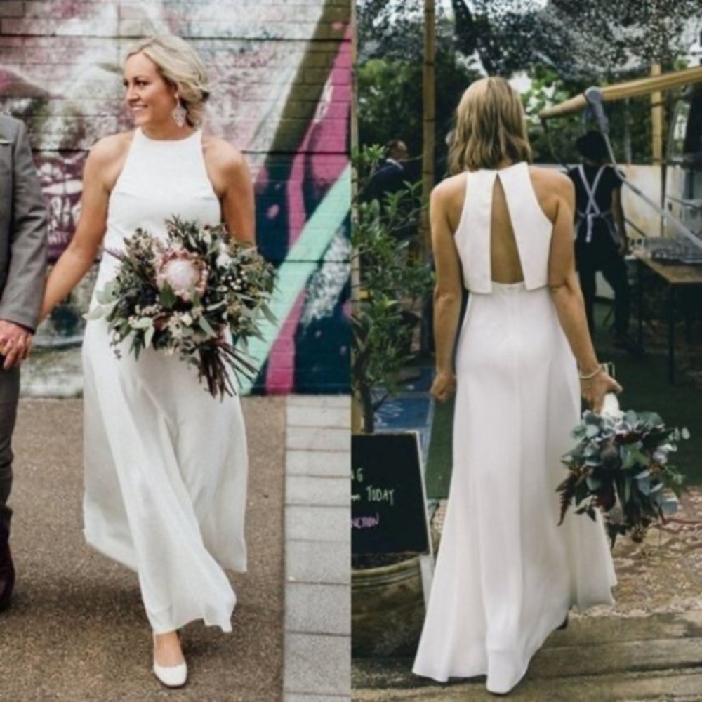 BHLDN Jill Stuart Iva Crepe Maxi Dress Size 6